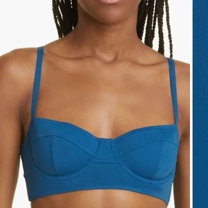 Ulla Johnson Zahara Underwire Bikini Top Blue Petite